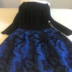 American Living Black Long Sleeve Cocktail Dress